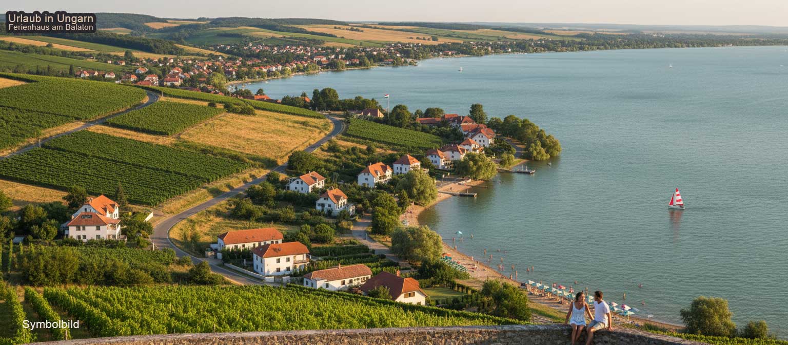 Balaton Nordufer Highlights – Blick auf Weinberge, Vulkankegel und den glitzernden Plattensee