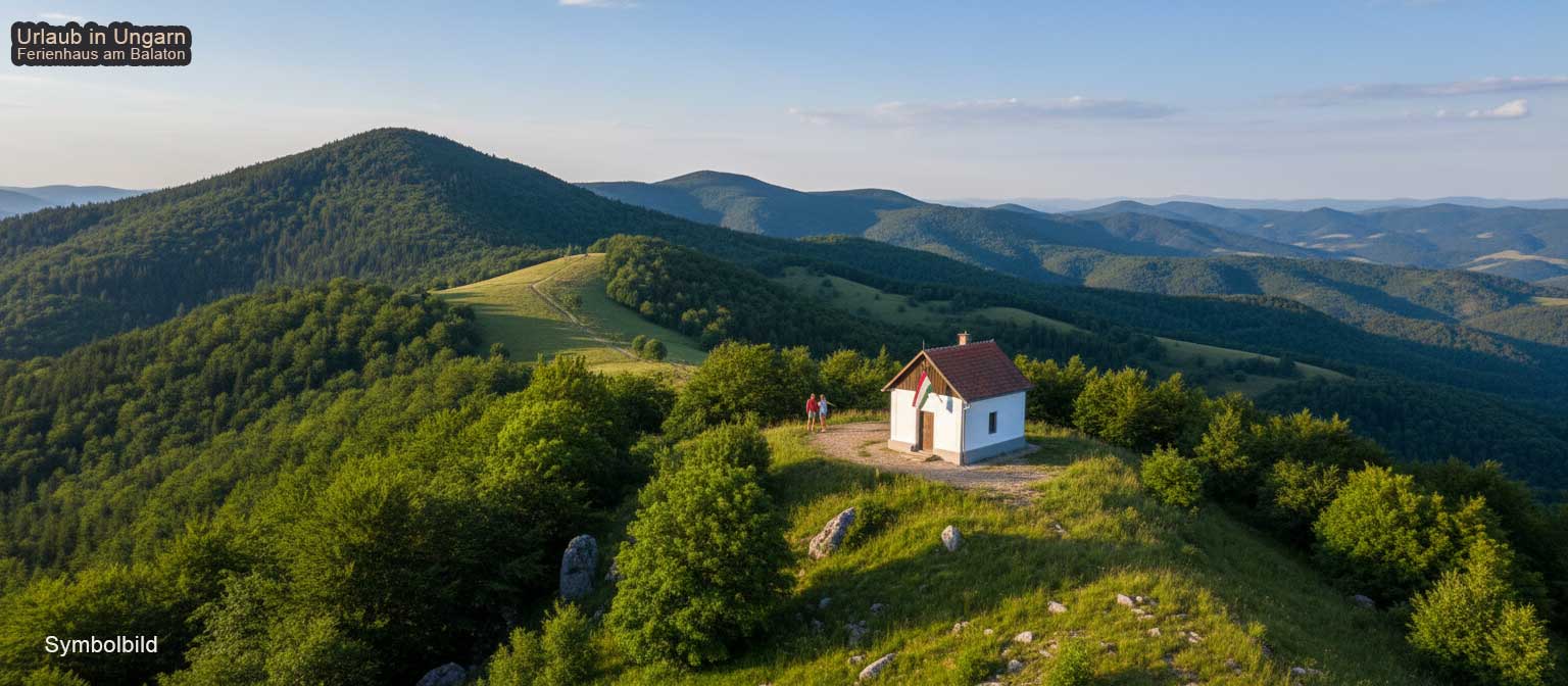 Aussichtsturm auf dem Geschriebenstein (Írott-kő, 884 m) mit Panoramablick über Westungarn und das Burgenland