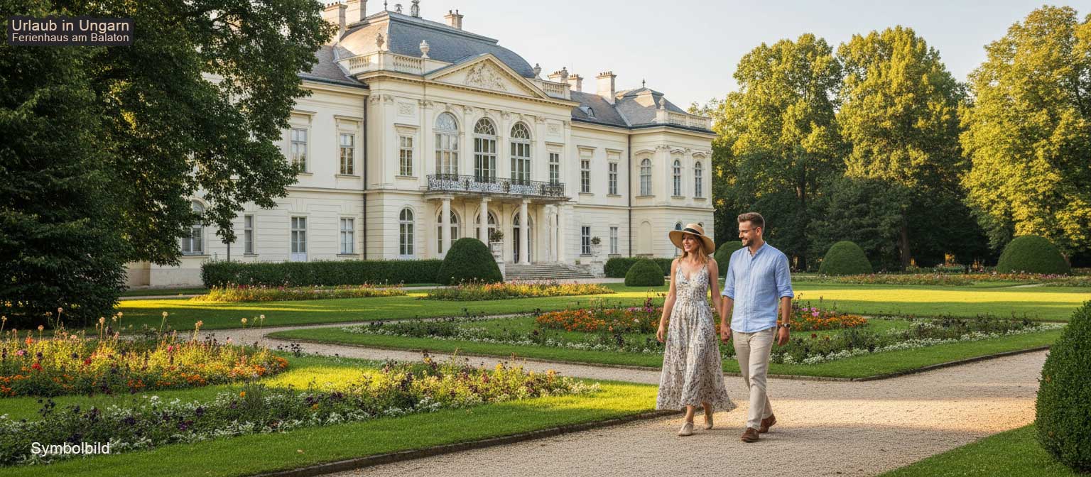 Barockschloss Grassalkovich in Gödöllő mit barocker Fassade, Ehrenhof und herrschaftlicher Parkanlage